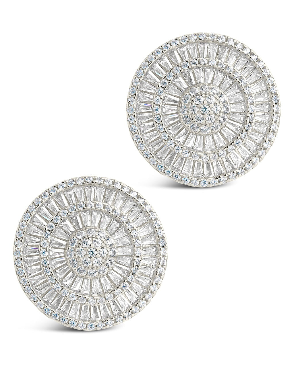 Sandy CZ Circle Stud Earrings