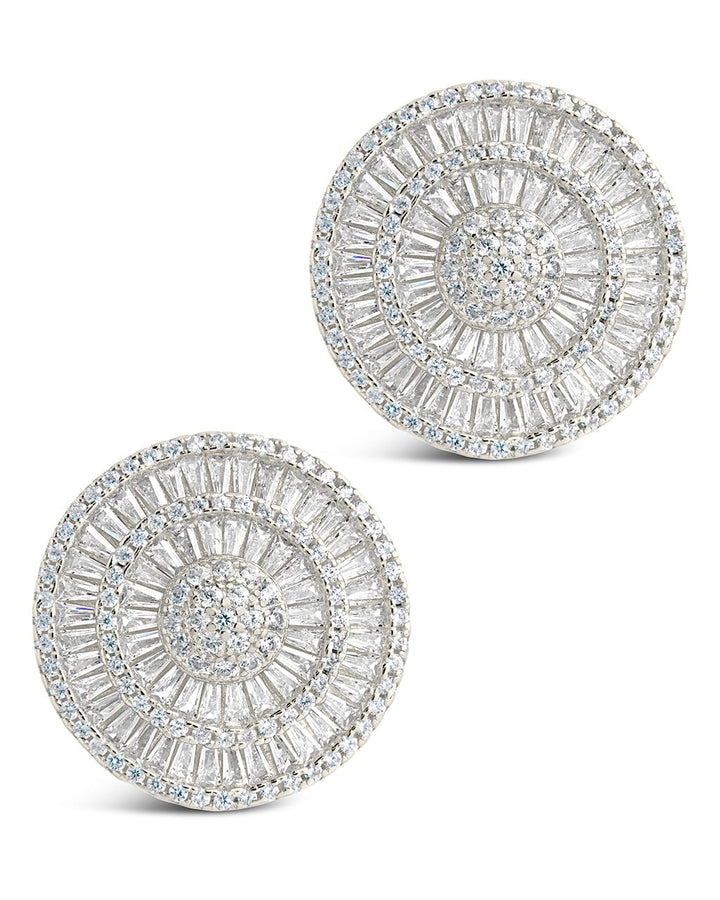Sandy CZ Circle Stud Earrings