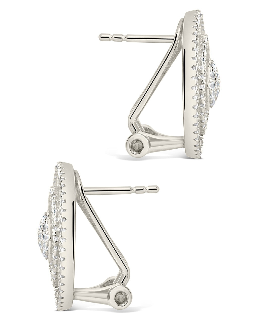 Sandy CZ Circle Stud Earrings