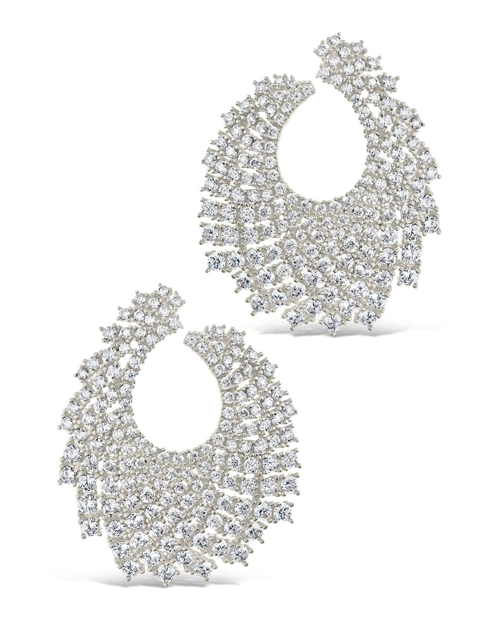 Viola CZ Statement Stud Earrings