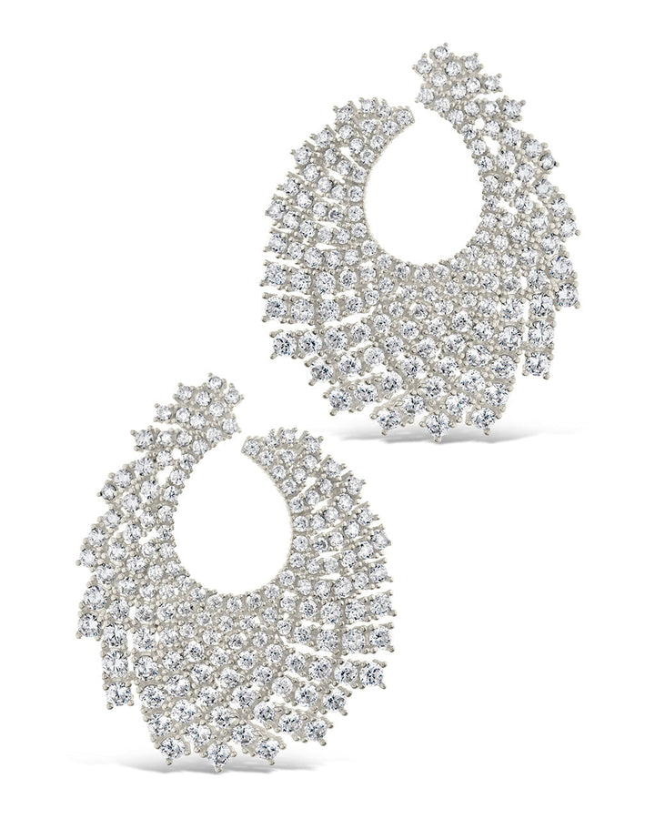Viola CZ Statement Stud Earrings