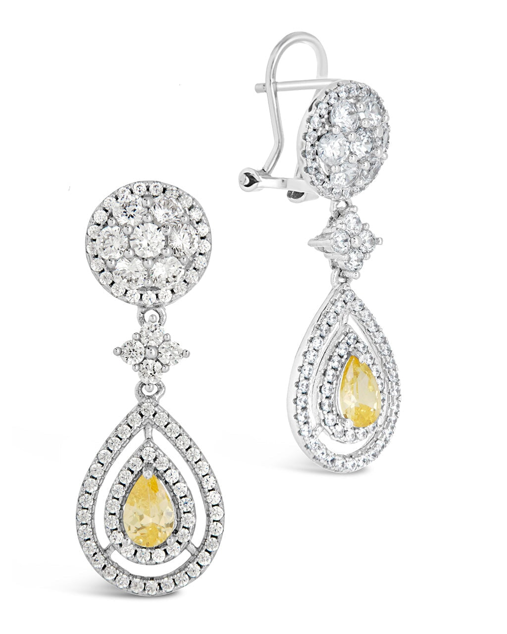 Jennifer CZ Drop Stud Earrings