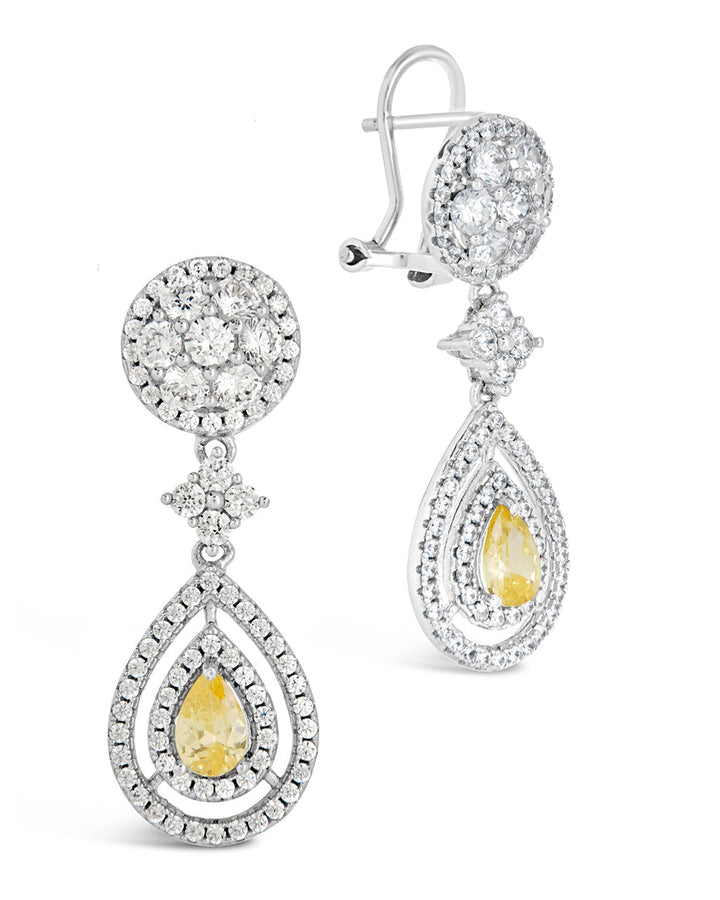 Jennifer CZ Drop Stud Earrings