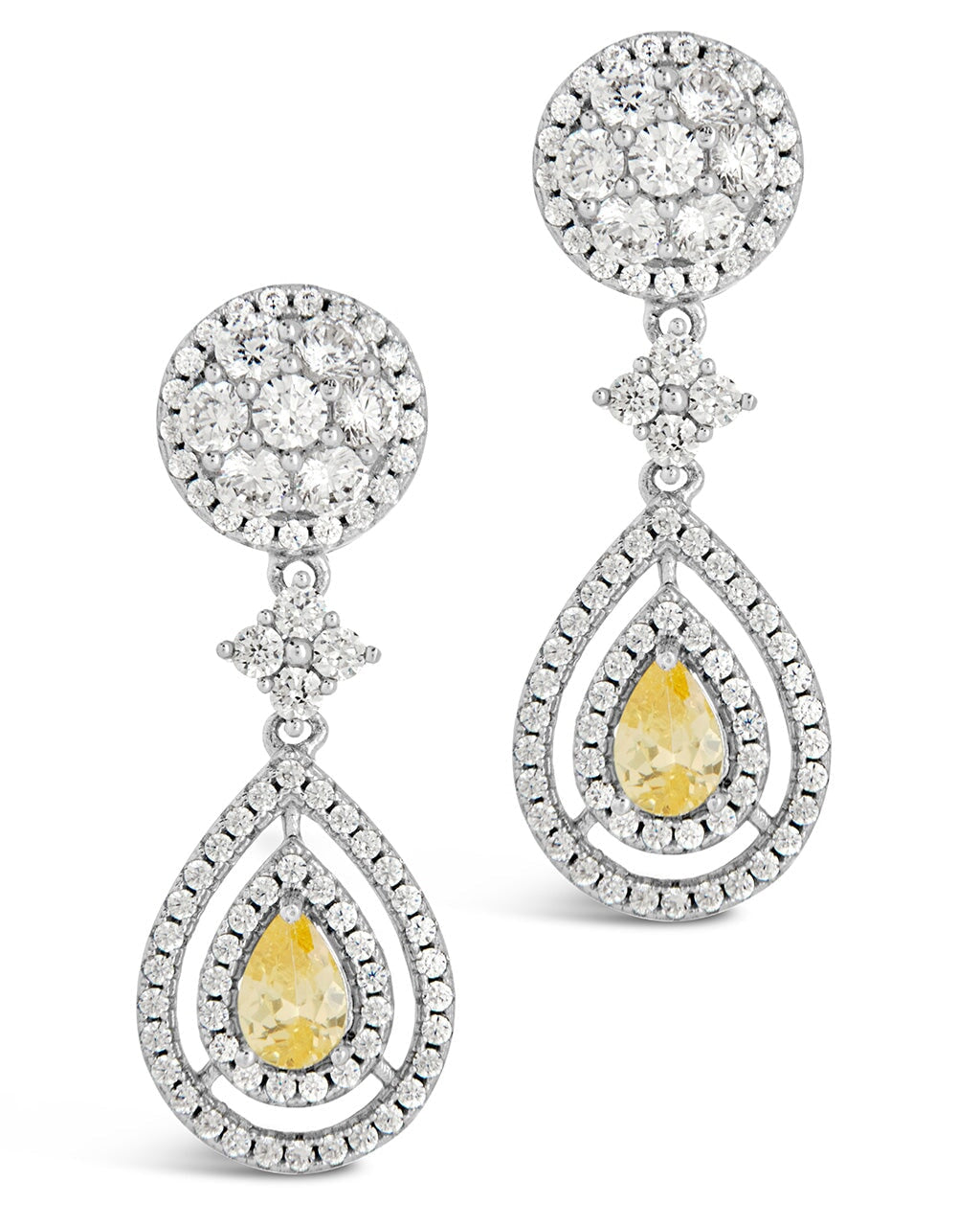 Jennifer CZ Drop Stud Earrings