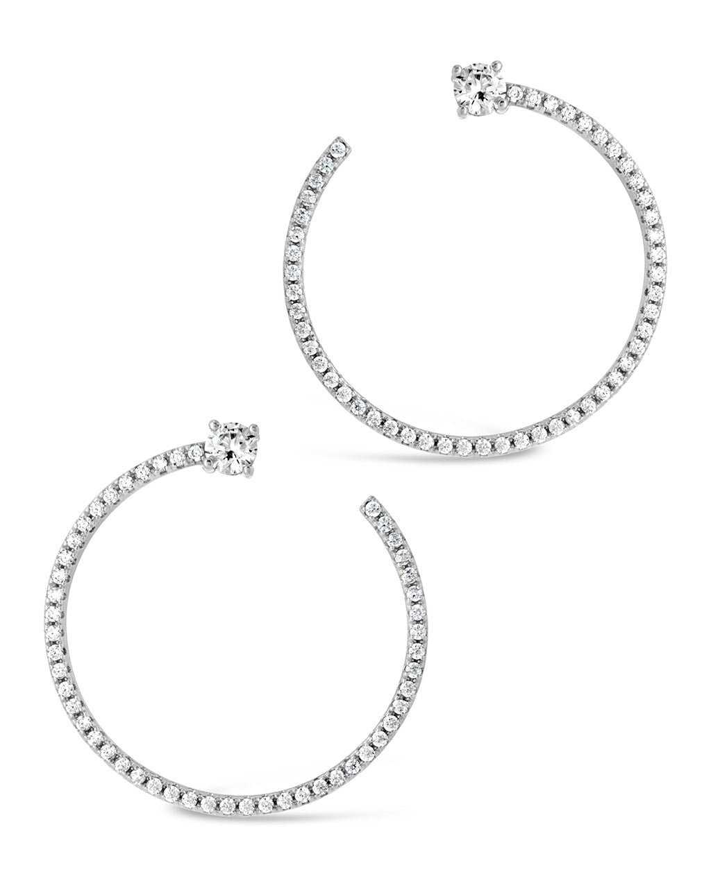 Cindy CZ Circle Stud Earrings