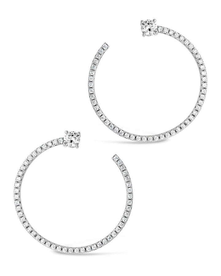 Cindy CZ Circle Stud Earrings