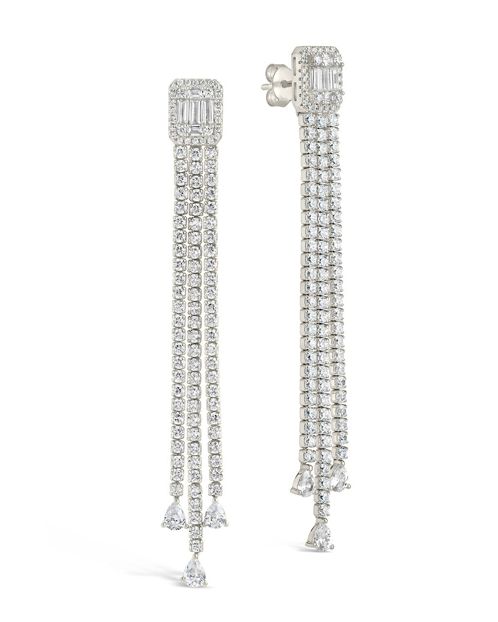 Naomi CZ Dangle Stud Earrings