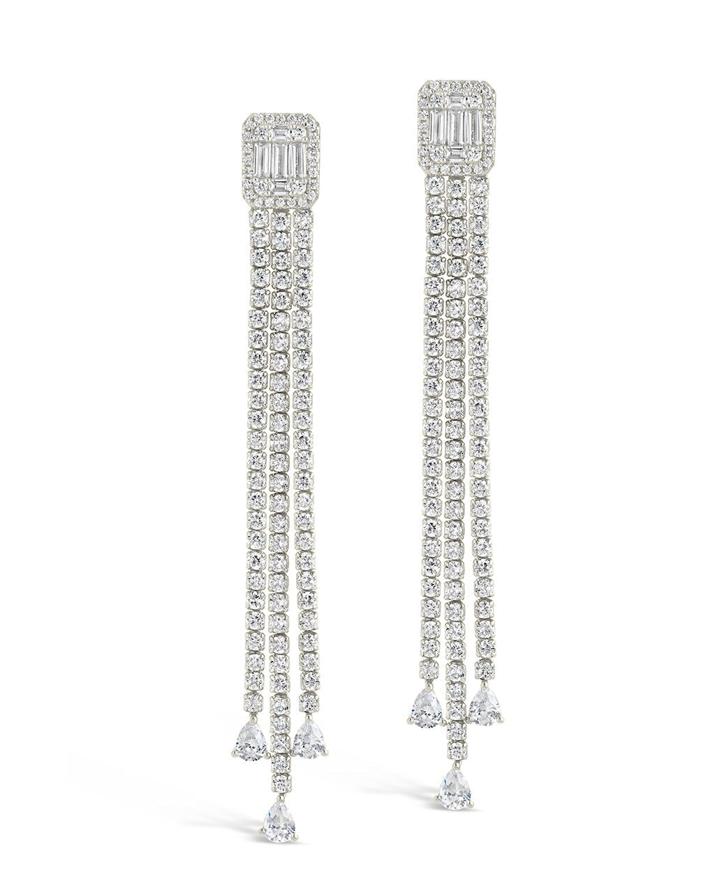 Naomi CZ Dangle Stud Earrings