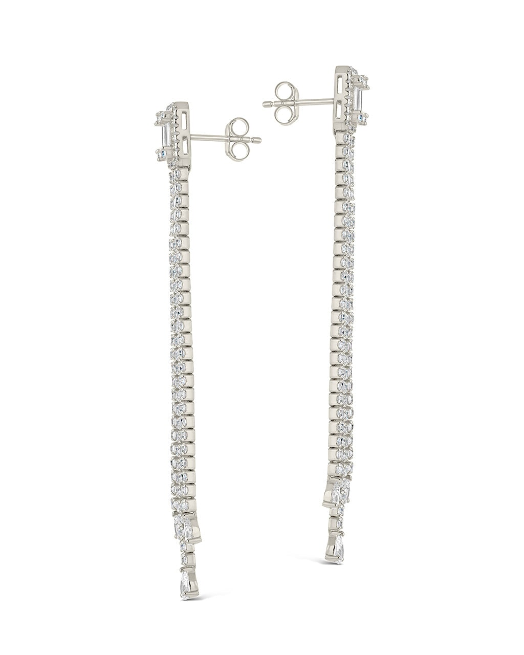 Naomi CZ Dangle Stud Earrings