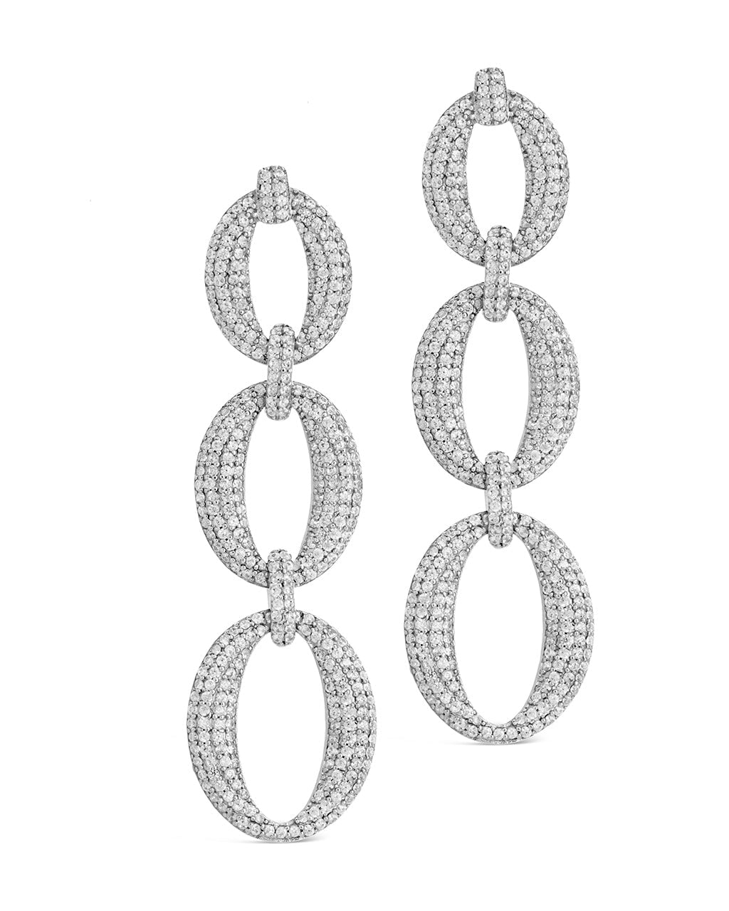 Whitney CZ Chain Drop Earrings
