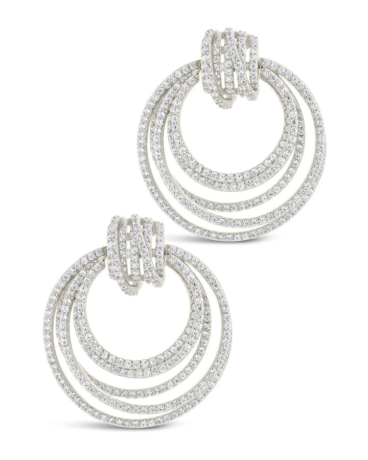 Jordana CZ Statement Circle Stud Earrings