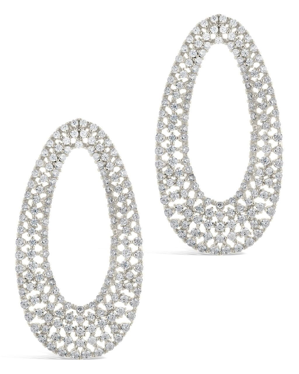 Olivia CZ Oval Stud Earrings