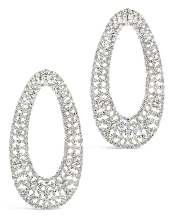 Olivia CZ Oval Stud Earrings