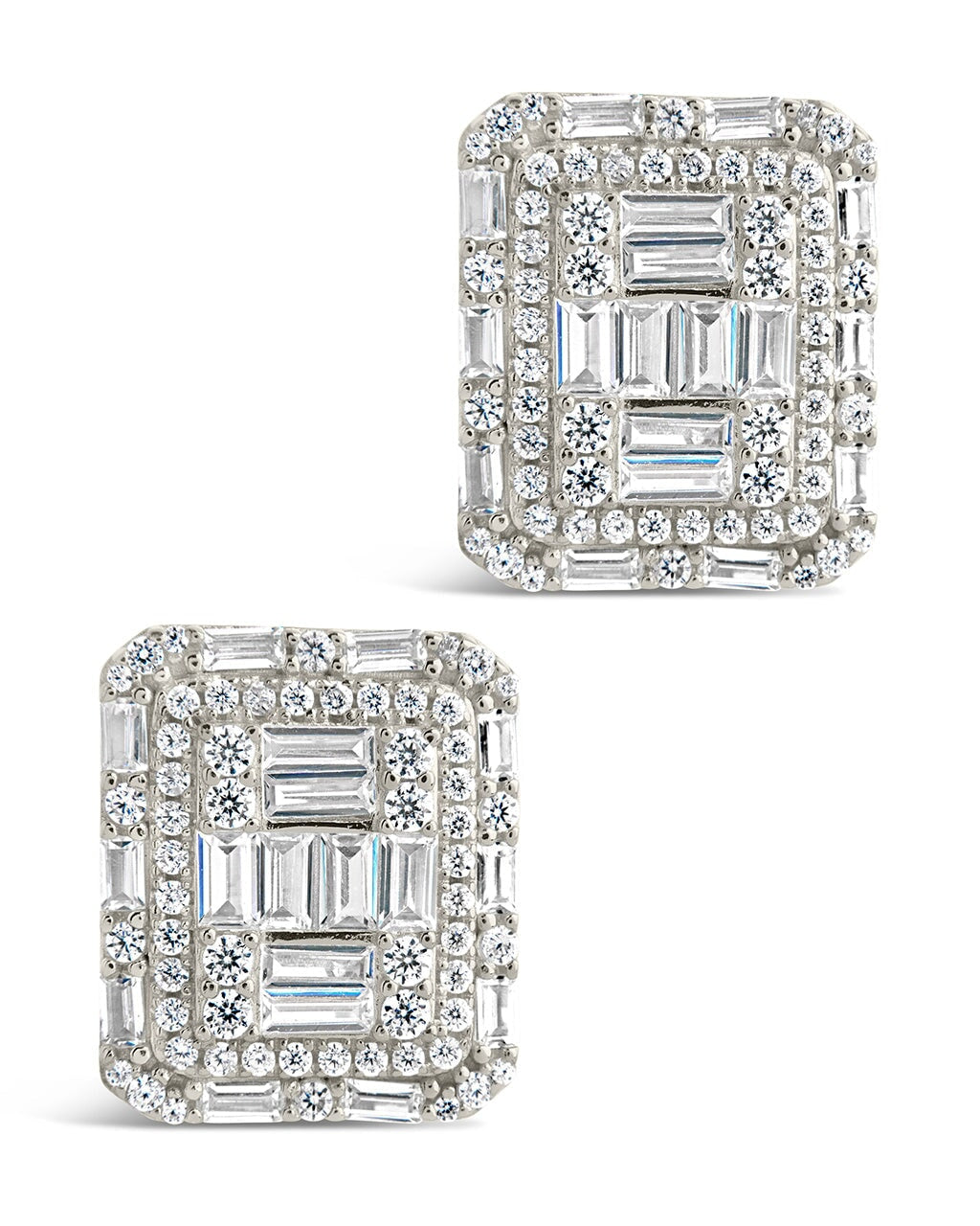 Jana Square CZ Stud Earrings