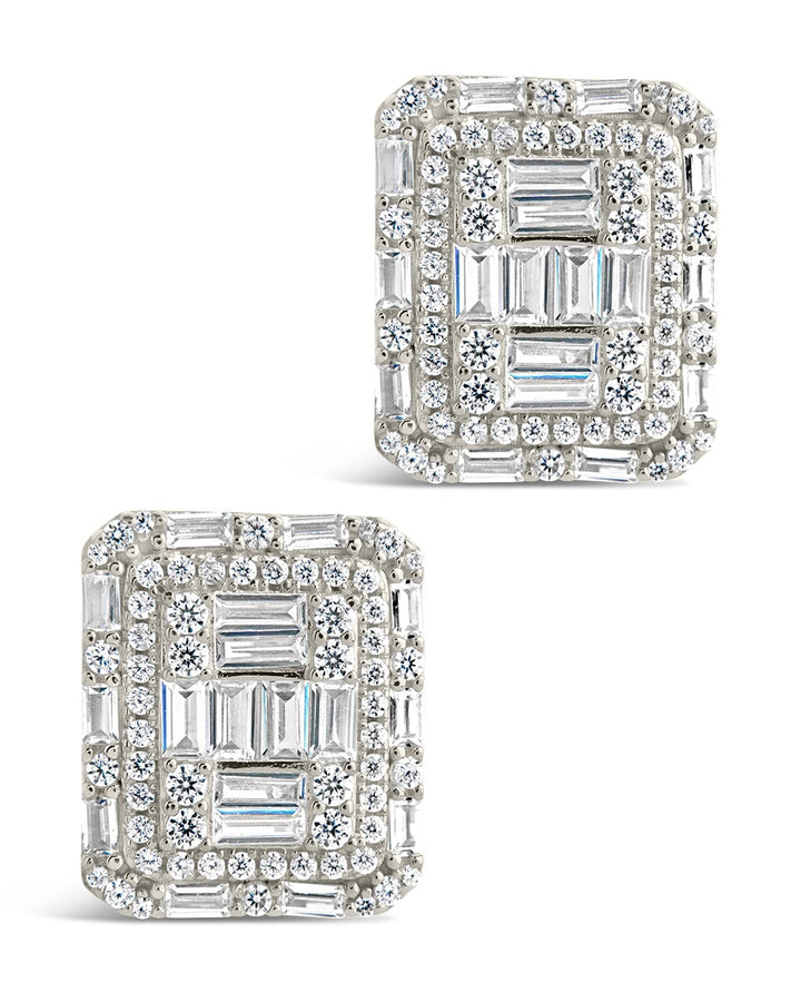 Jana Square CZ Stud Earrings