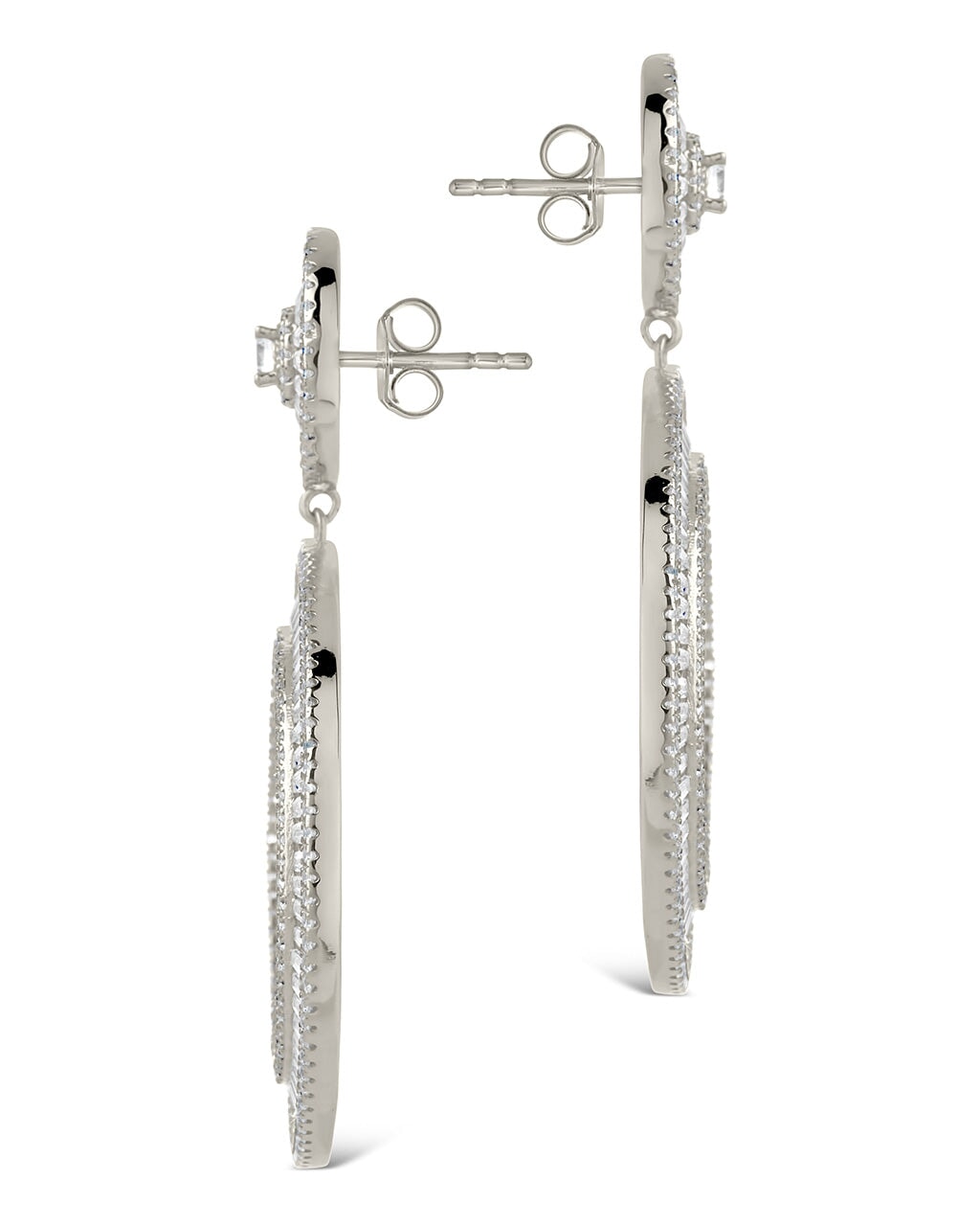 Kelly CZ Circle Drop Earrings