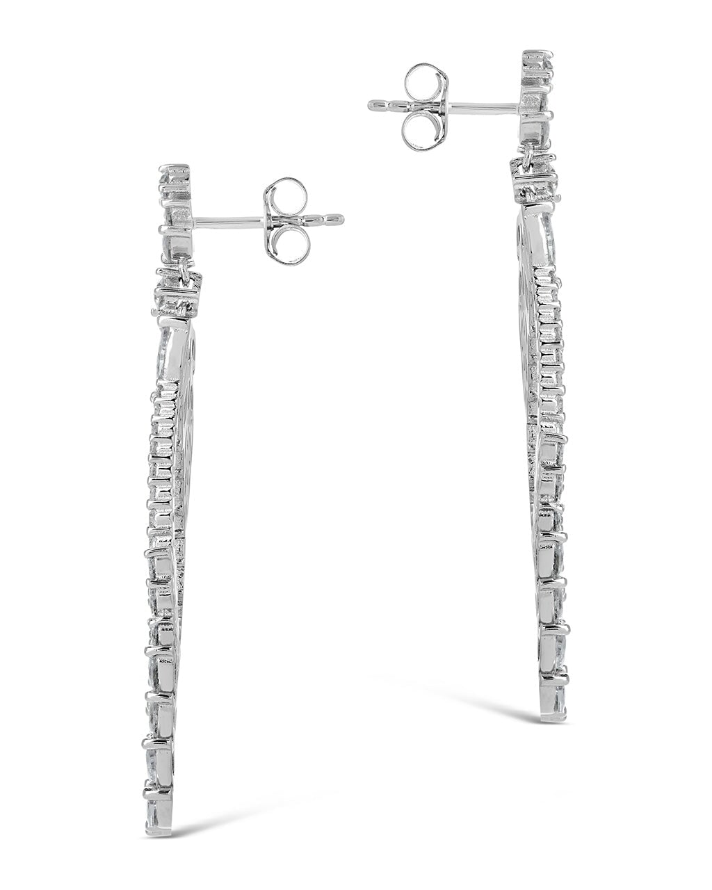 Gail Statement CZ Drop Earrings