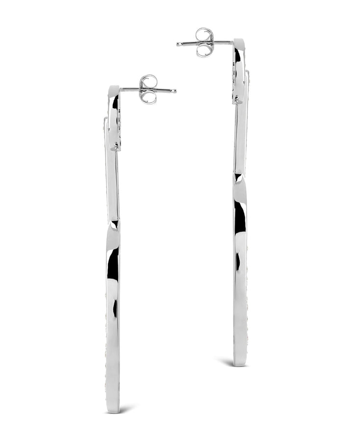 Tory CZ Oval Drop Earrings