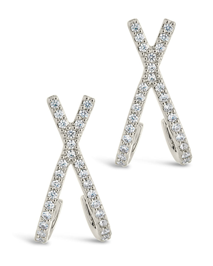 Katie CZ Cross Stud Earrings