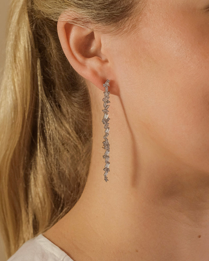 Connie CZ Drop Stud Earrings