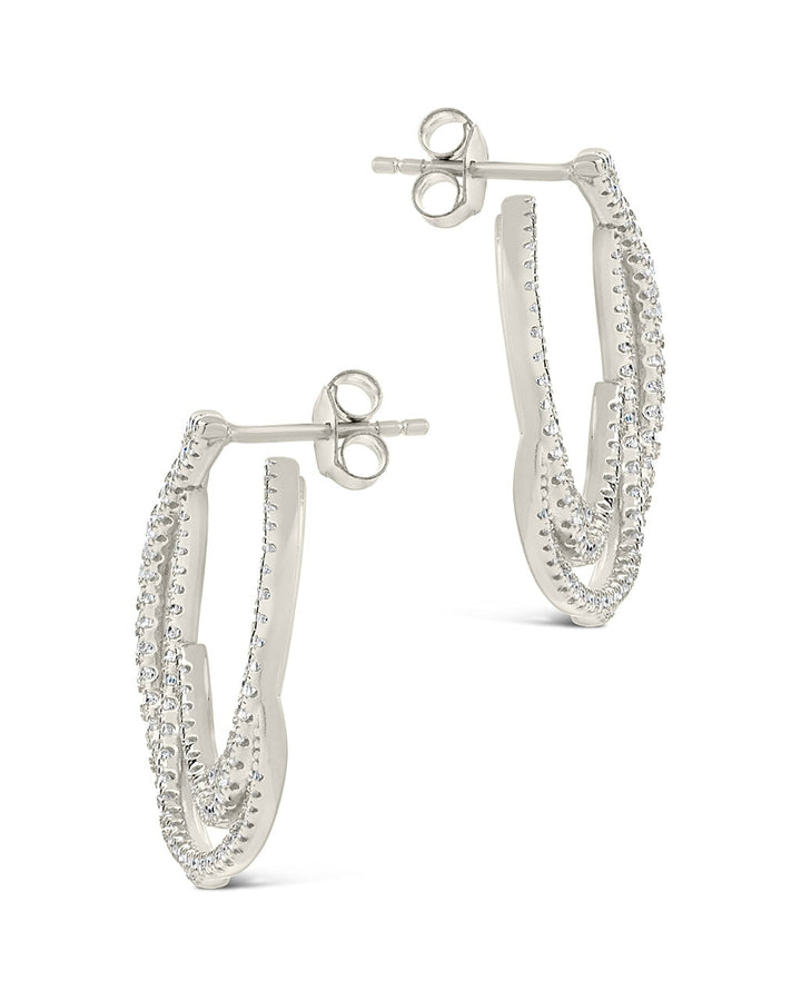 Emma CZ Swirl Statement Stud Earrings