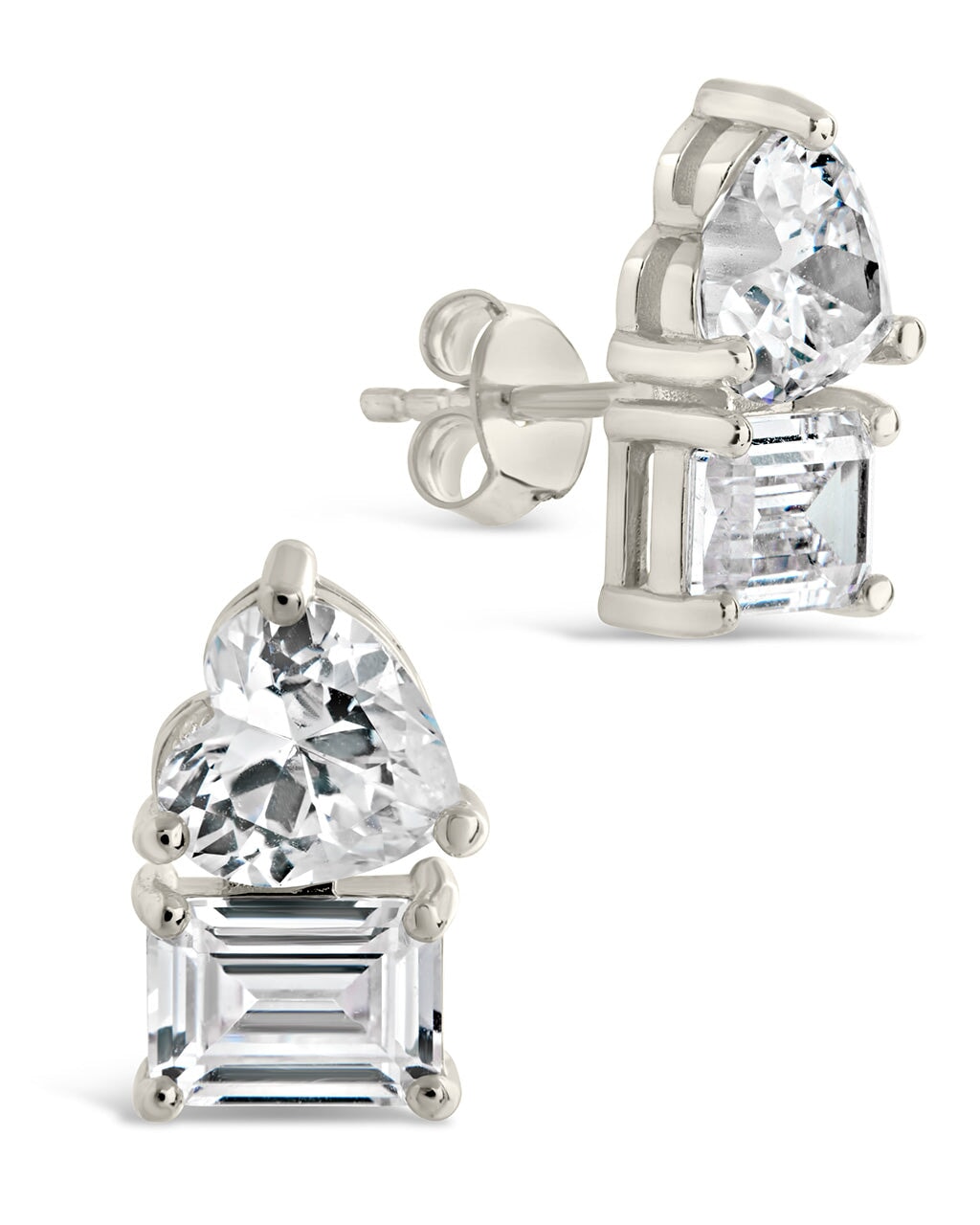 Tiffany CZ Toi et Moi Stud Earrings