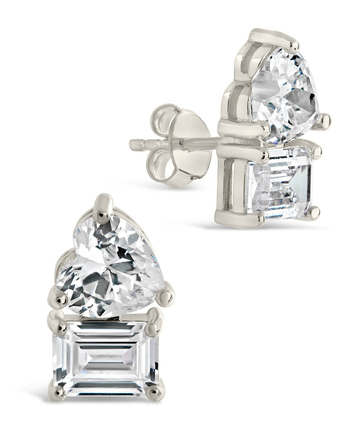 Tiffany CZ Toi et Moi Stud Earrings