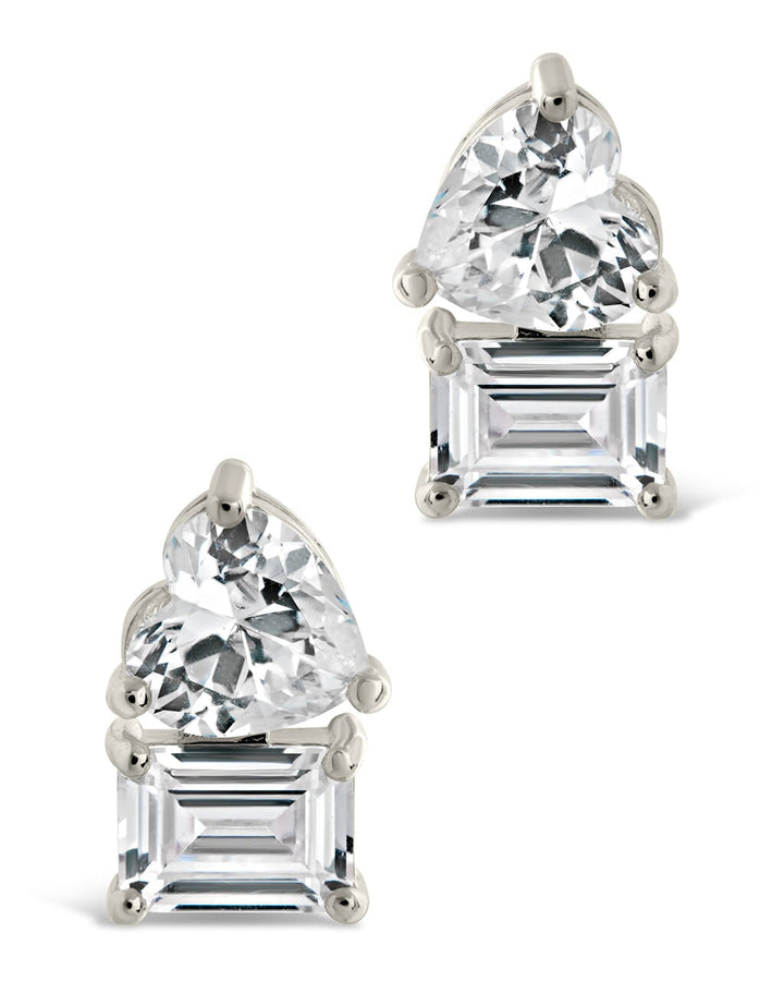 Tiffany CZ Toi et Moi Stud Earrings