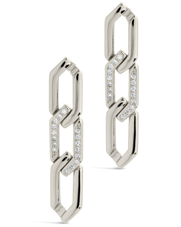 Kinslee Chain Drop Stud Earrings