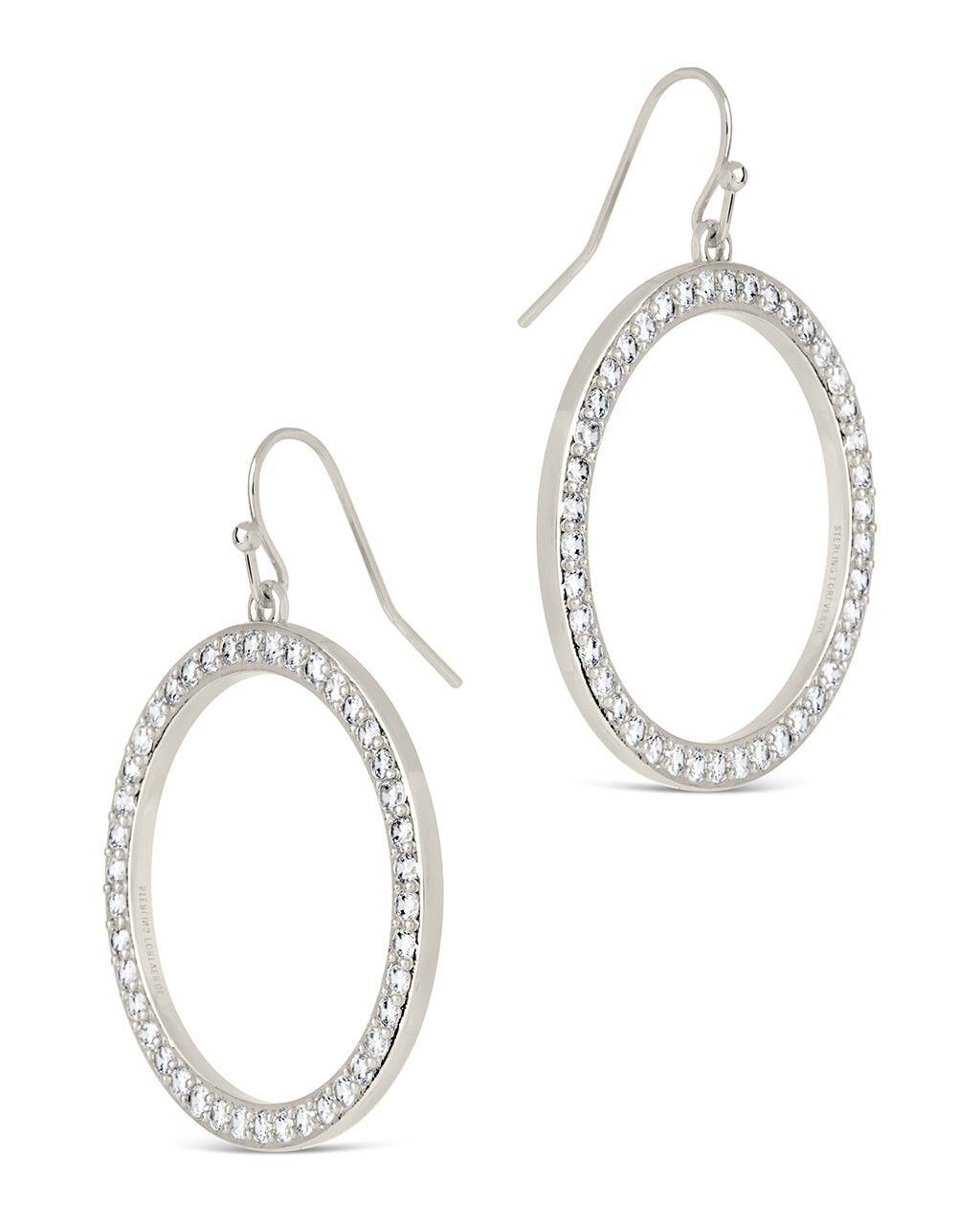 Della CZ Circle Dangle Earrings