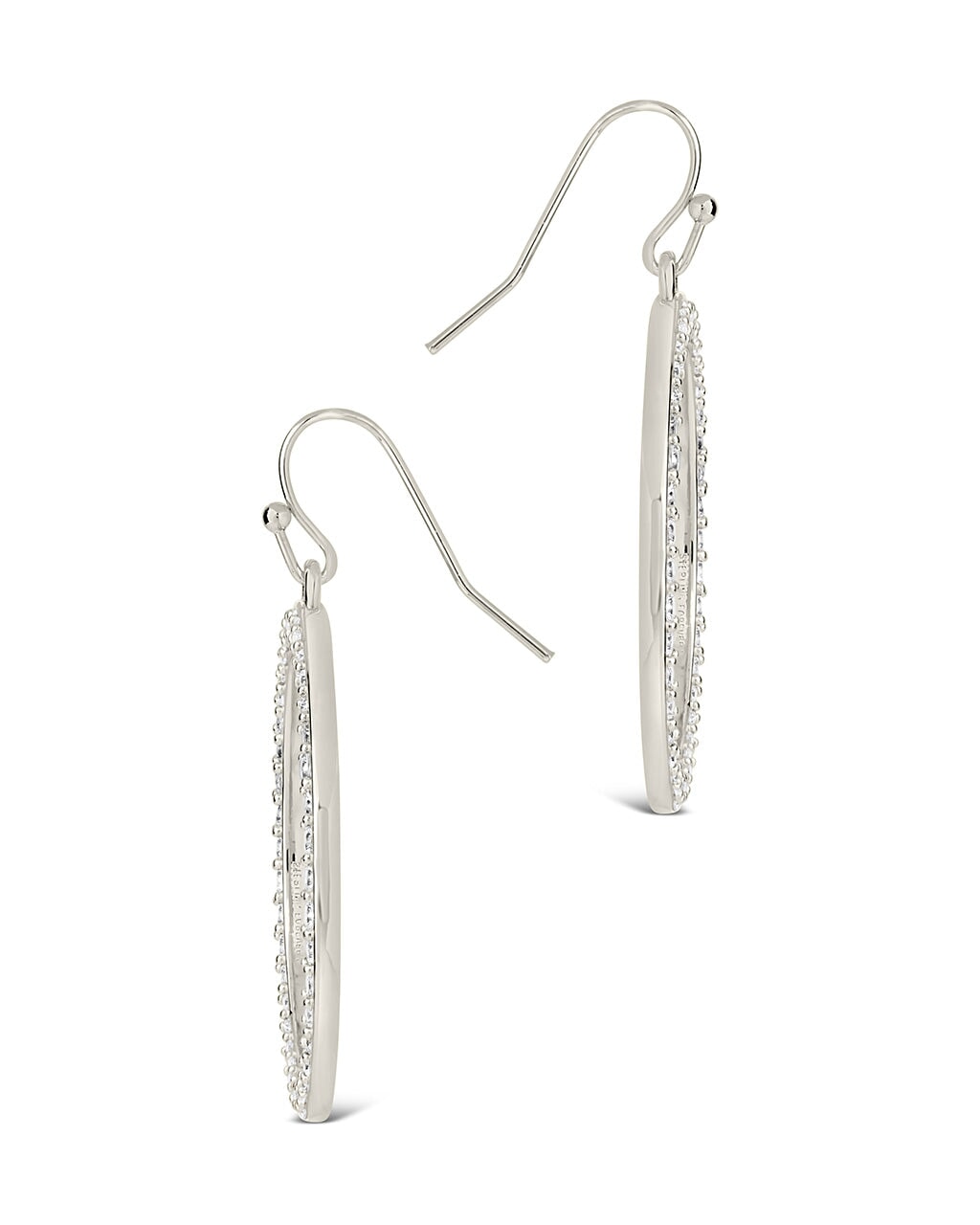 Della CZ Circle Dangle Earrings