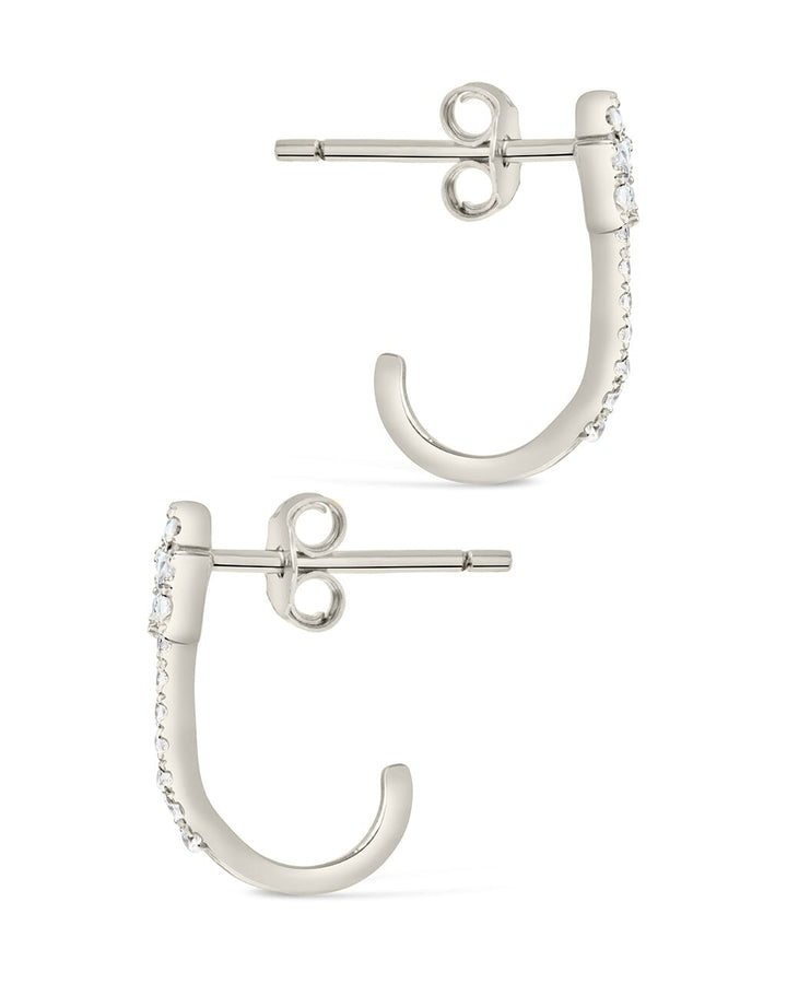 Sterling Silver CZ Star Jacket Earrings