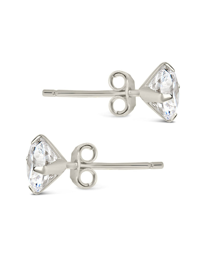Sterling Silver 6mm CZ Stud Earrings