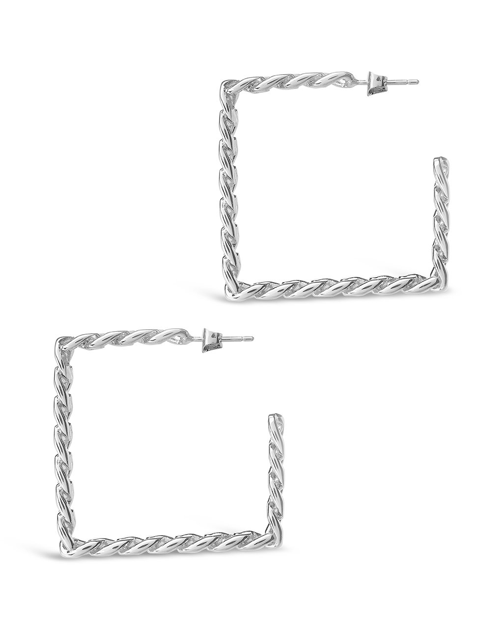 Square Cuban Link Hoops