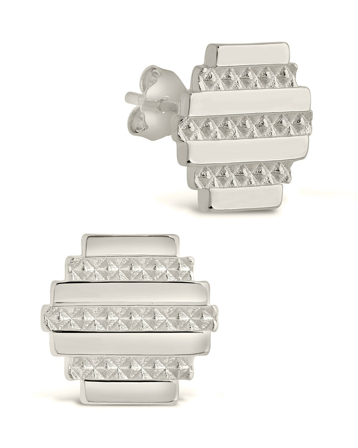 Sezia Textured Stud Earrings