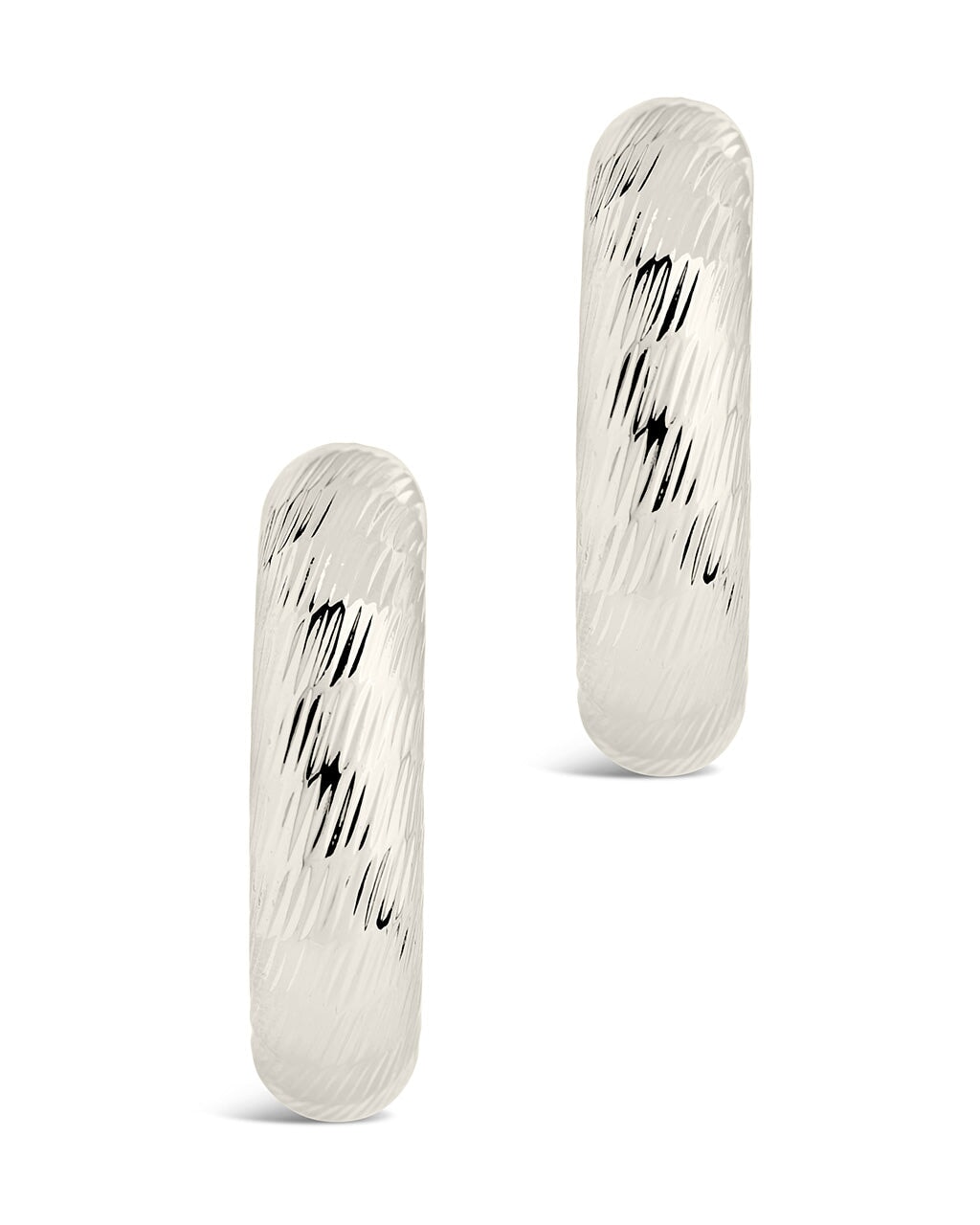 Pepper Textured Tube Hoop Earrings