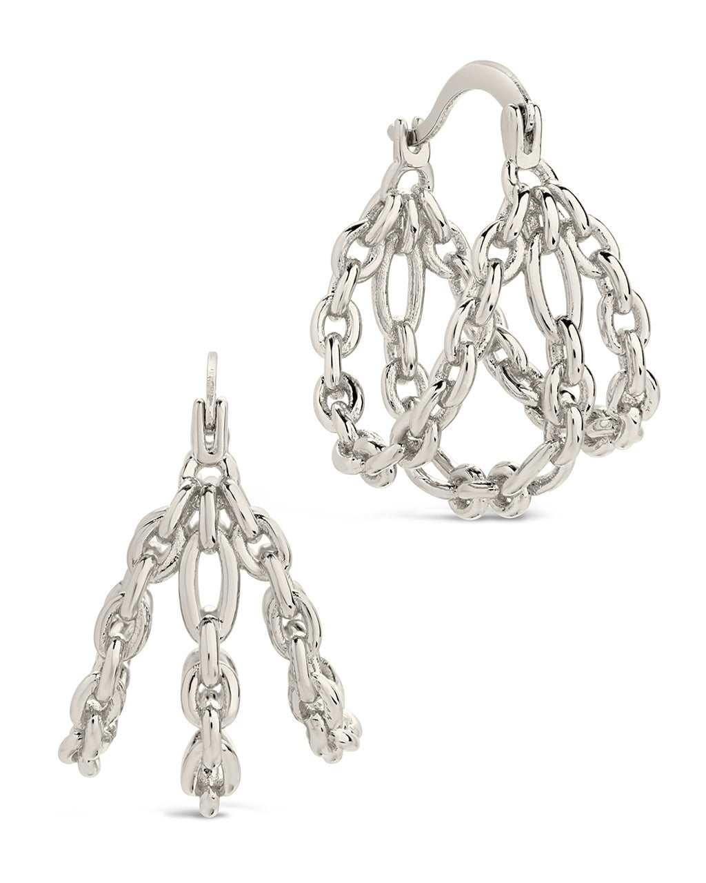 Tenly Chain Link Hoop Earrings