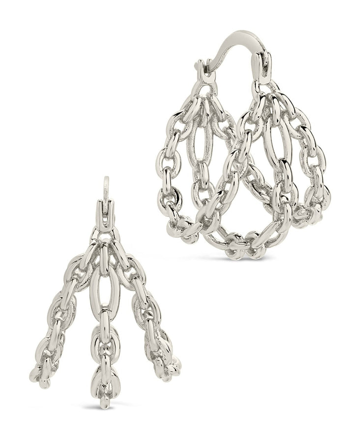 Tenly Chain Link Hoop Earrings