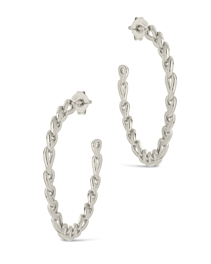 Rylan Flat Chain Hoop Earrings