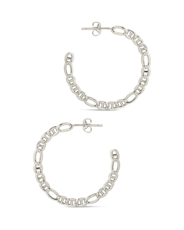 Rylan Flat Chain Hoop Earrings