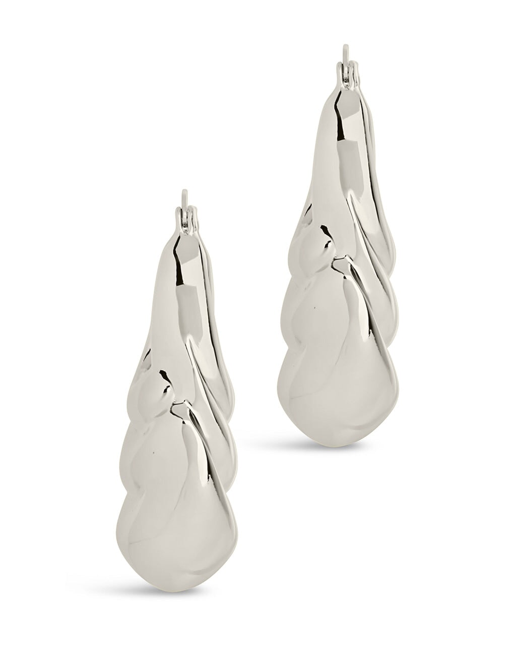 Manon Textured Statement Hoop Earrings