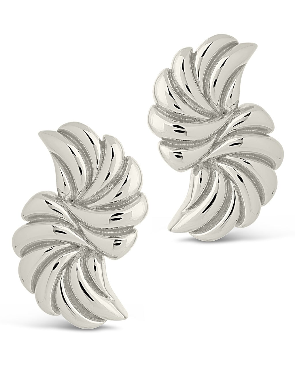 Twisted Croissant Stud Earrings