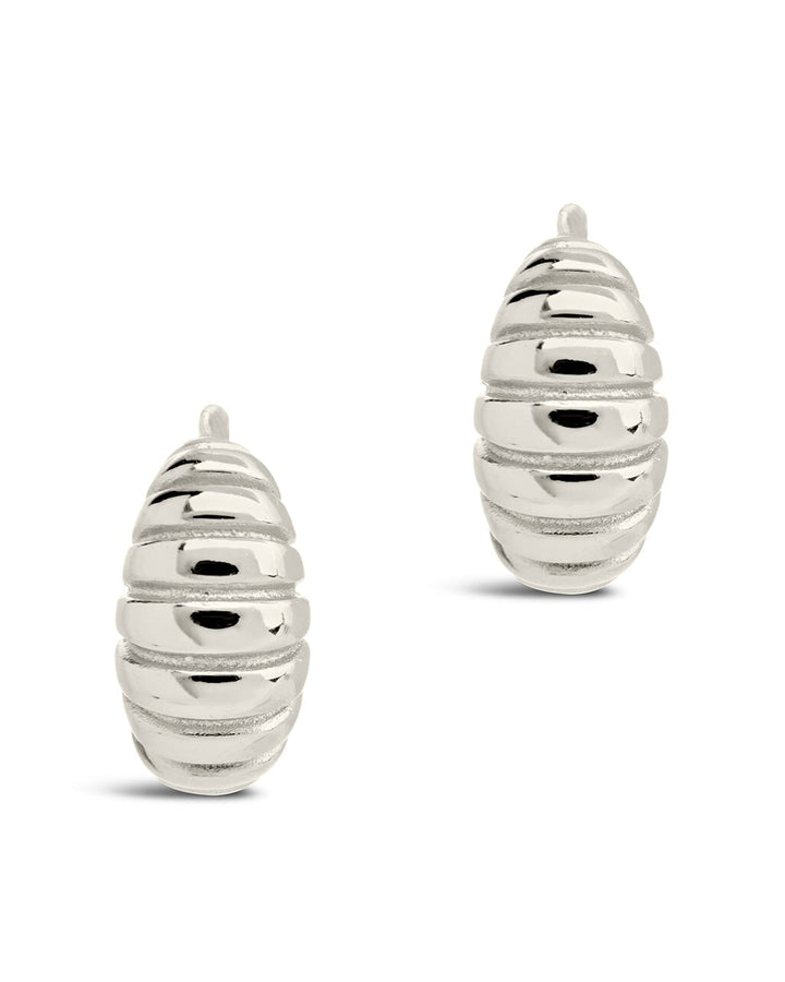 Sterling Silver Graham Ribbed Micro Hoop Earrings