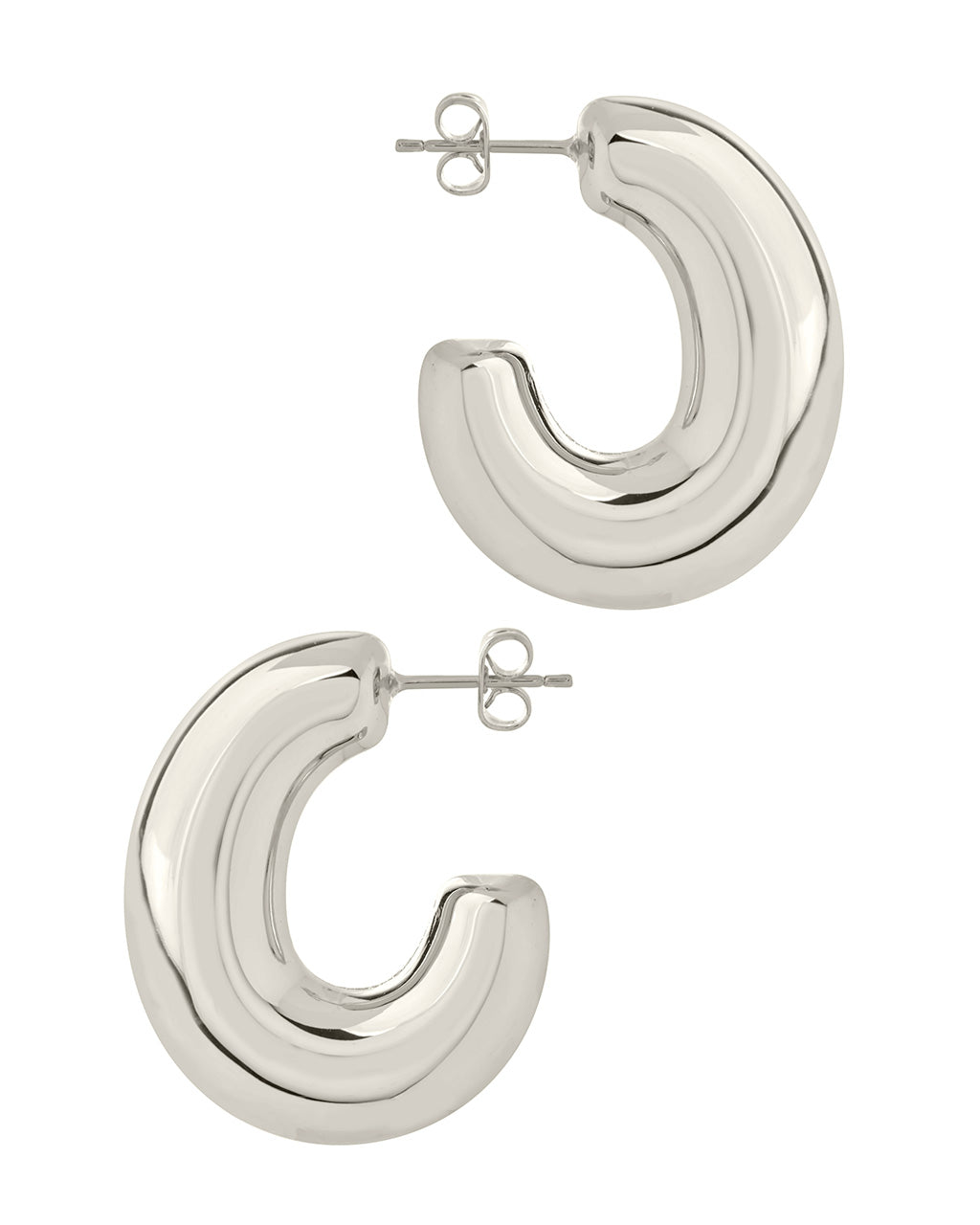 Avril Elongated Chunky Hoop Earrings