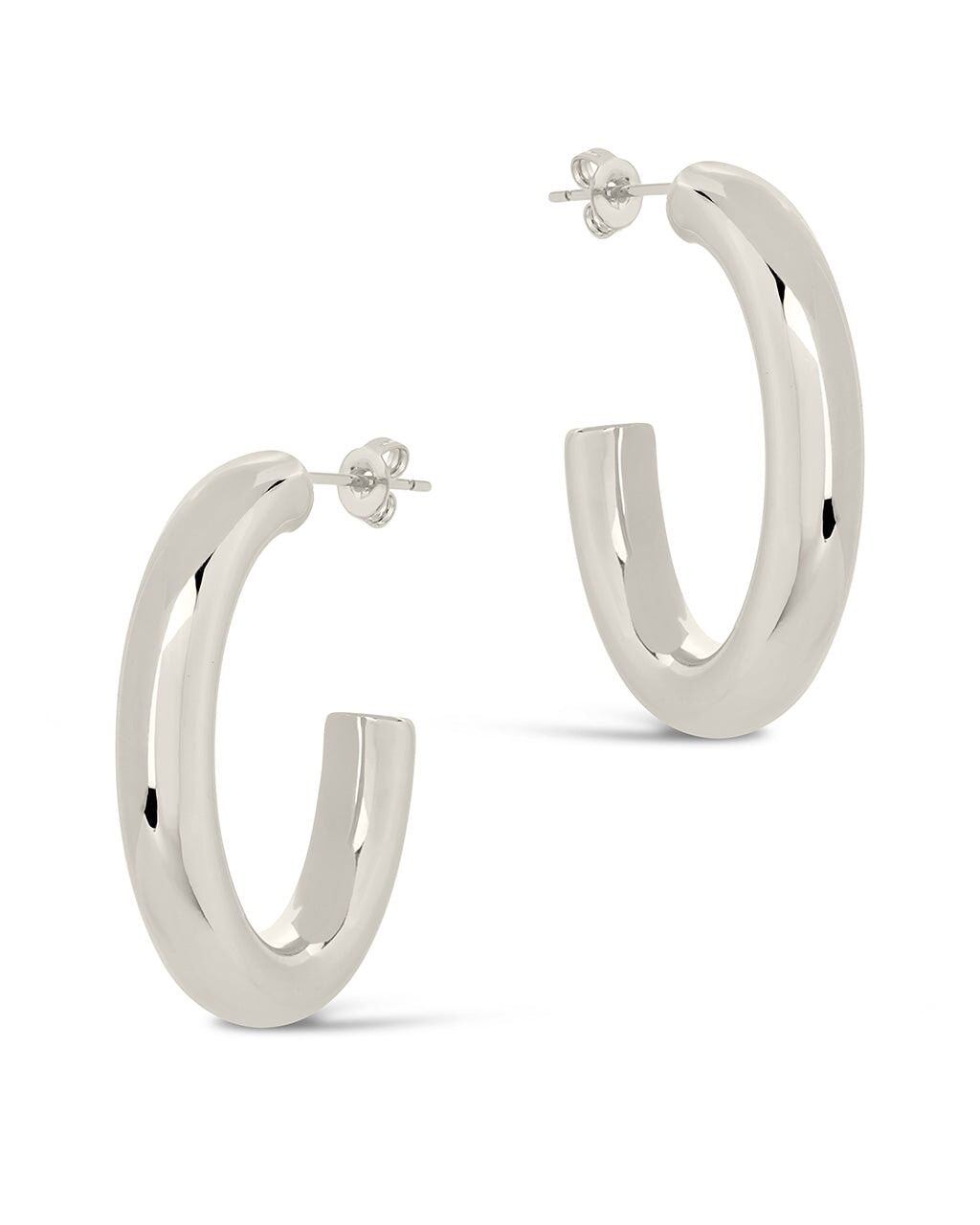 Rory Polished Tube Hoop Earrings
