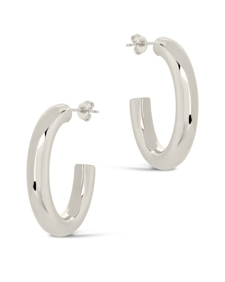 Rory Polished Tube Hoop Earrings