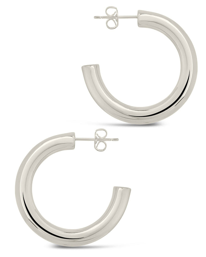Rory Polished Tube Hoop Earrings