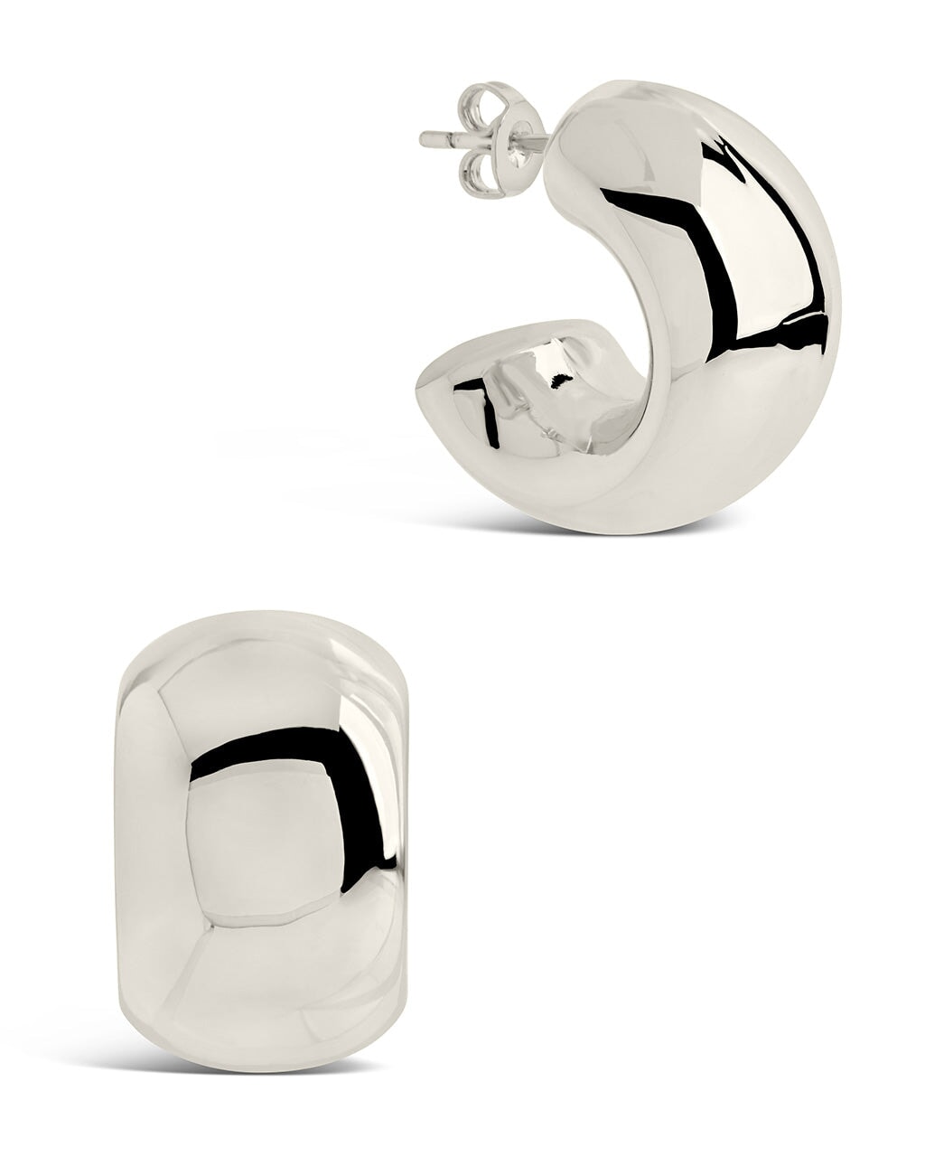 Marley Polished Chunky Hoop Earrings