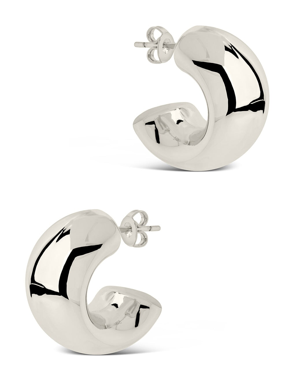 Marley Polished Chunky Hoop Earrings