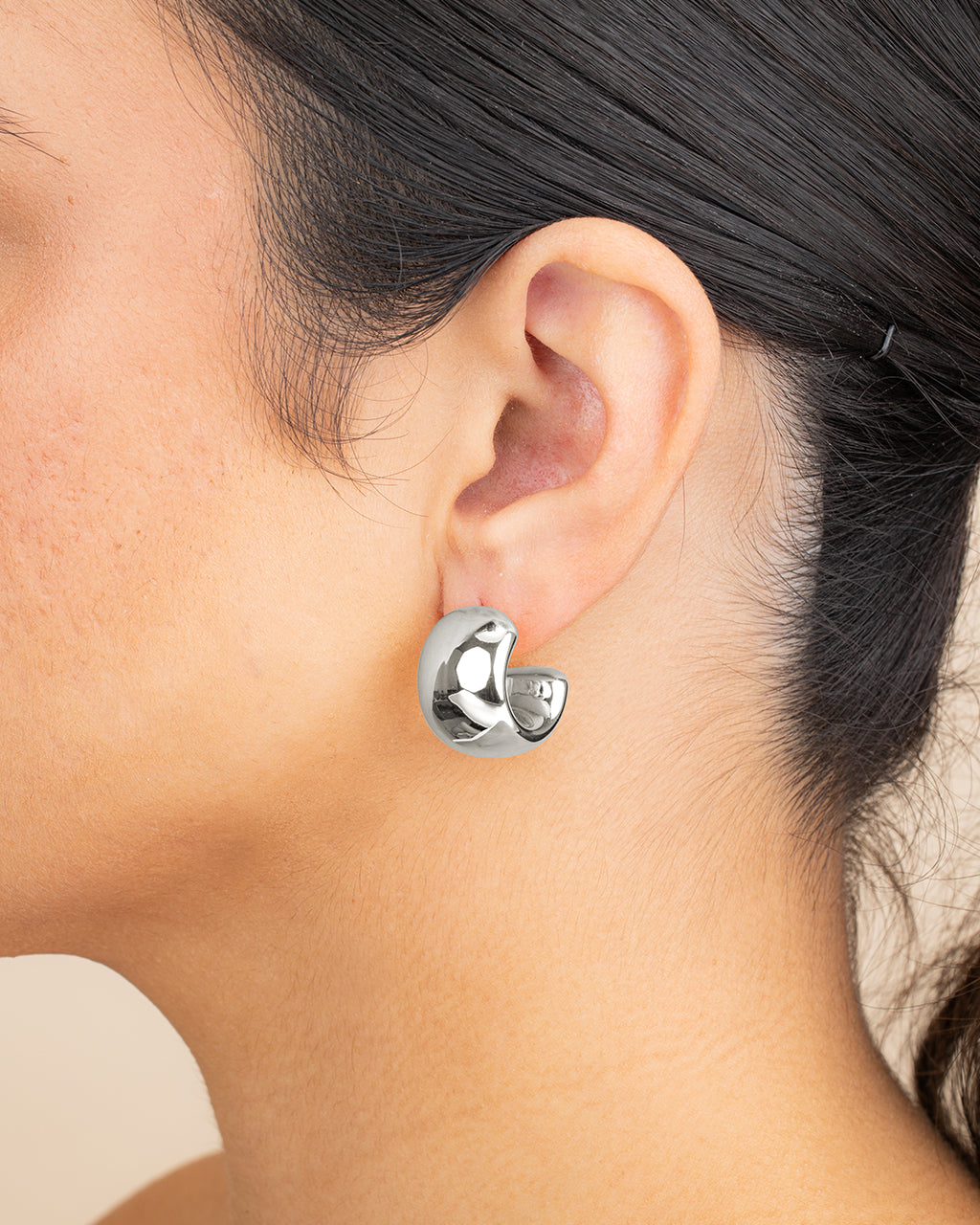 Marley Polished Chunky Hoop Earrings